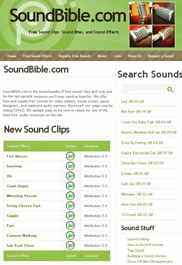 SoundBible Free To Download MP3 & WAV Sounds