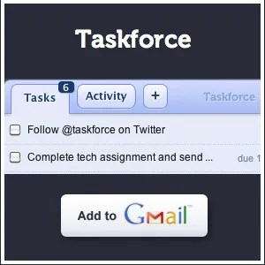 TaskForce Quicly Converts Gmail Emails Into Tasks