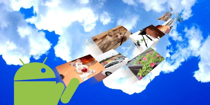 How to retrieve pictures from android cloud