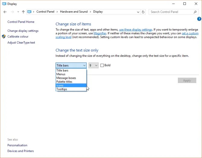 How to Change Text Sizes and Fonts in Windows 10