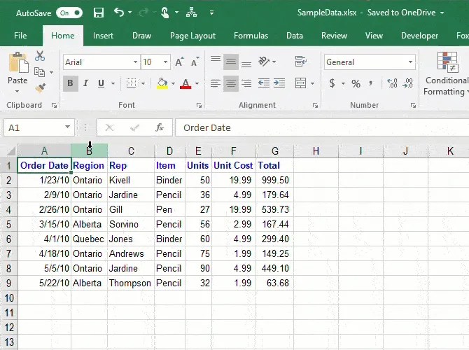 How to Manage Columns in Excel