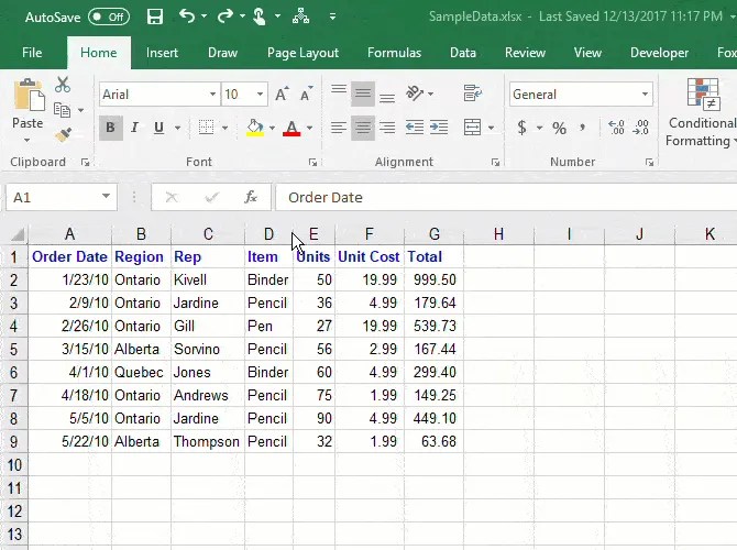 How to Manage Columns in Excel