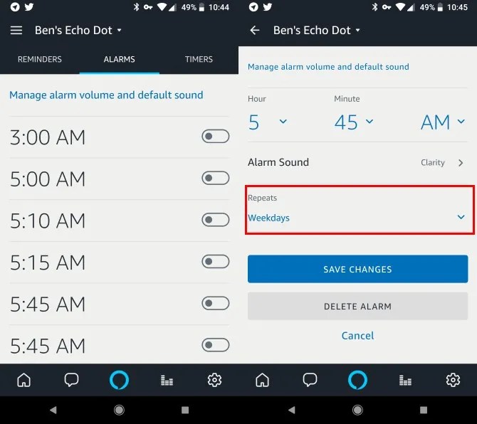 How to Set a Repeating Alarm on Amazon Echo