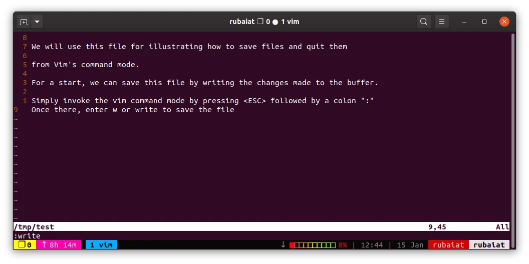 How to Save and Quit a File in Vim