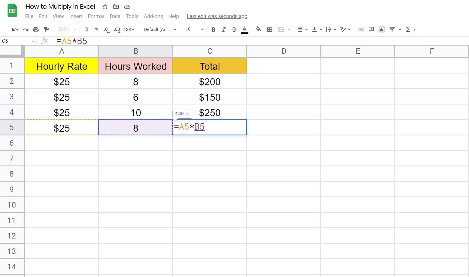 How to Multiply in Excel