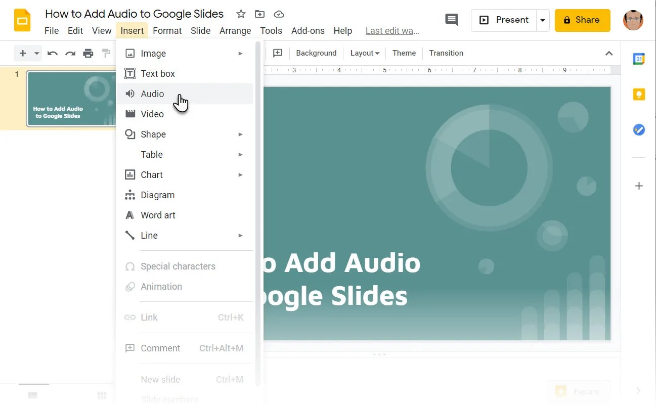 How to Add Audio to Google Slides