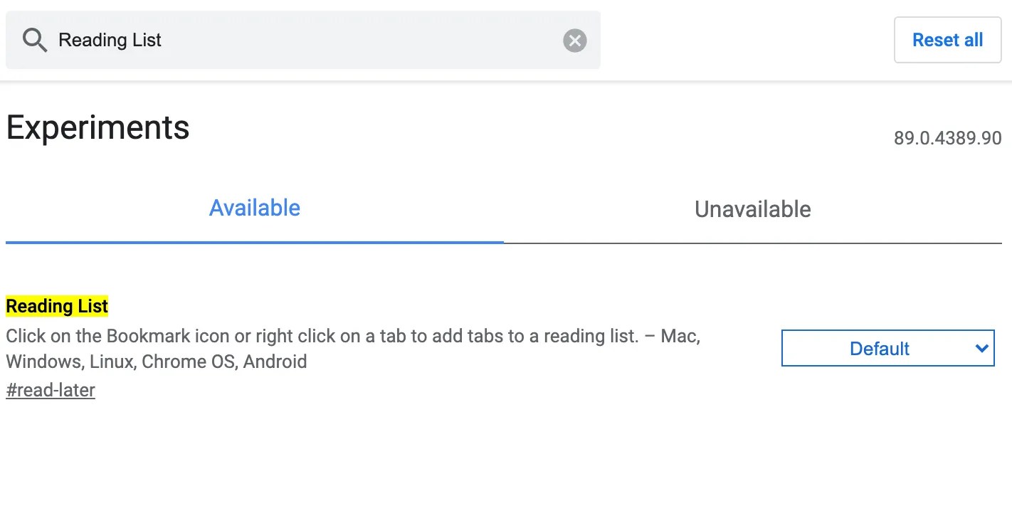 You Will Soon Be Able to Quickly Hide the Reading List in Chrome