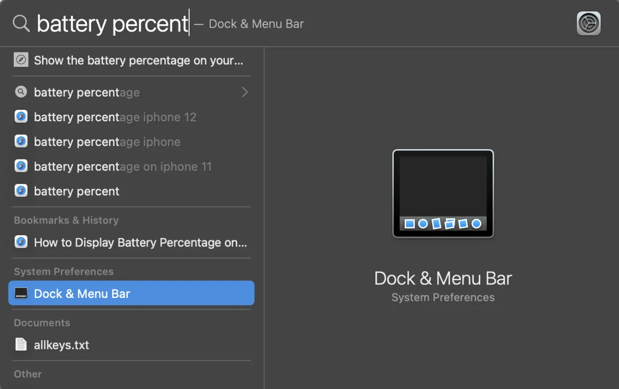 How to Display Battery Percentage in the Menu Bar in macOS