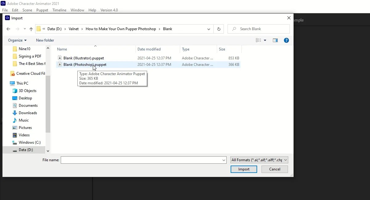 How to Create Your Own Puppet for Adobe Character Animator in