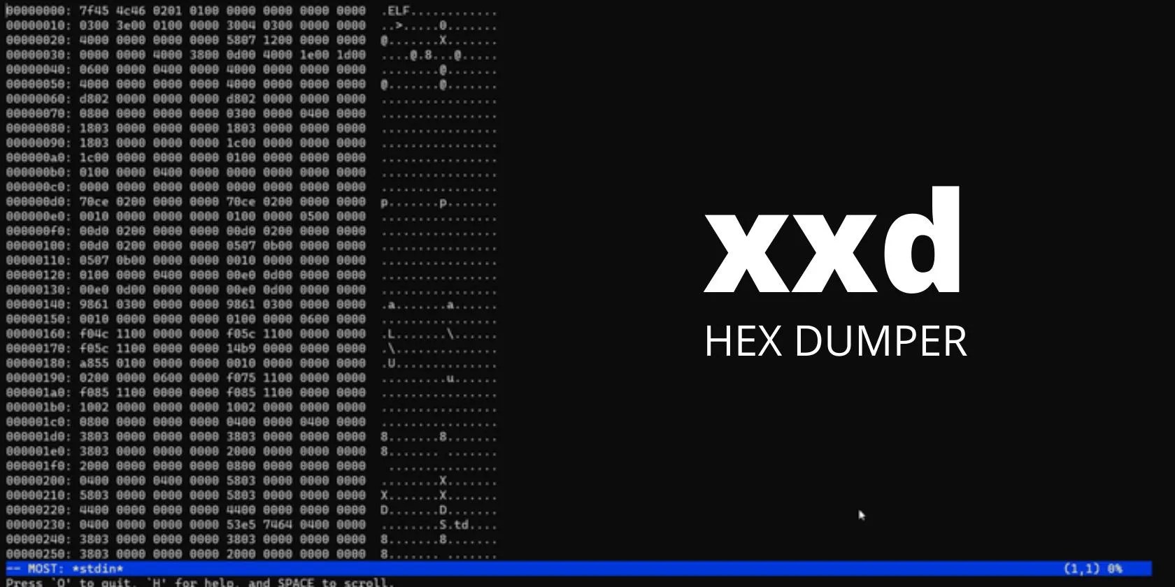 How to Use the xxd Hex Dumper Utility in Linux