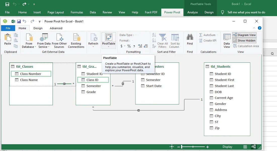 How to Create Relationships Between Multiple Tables Using Data Model in