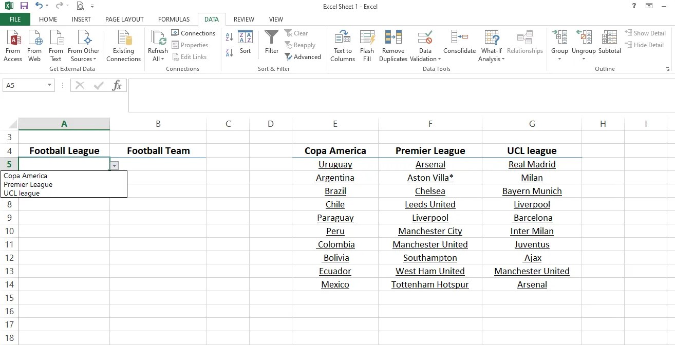 How to Create Multiple Dependent DropDown Lists in Excel