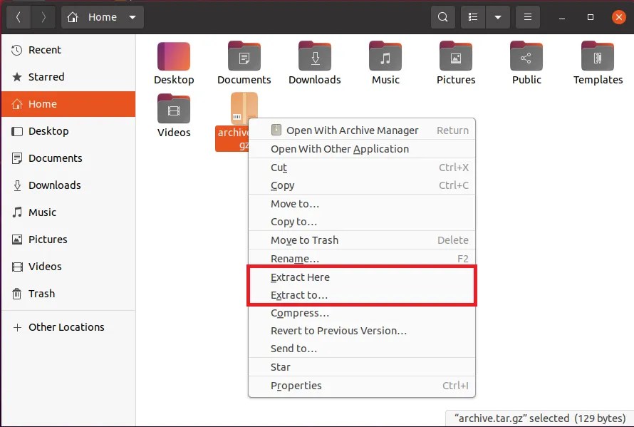 How to Zip and Unzip or Extract TAR and TAR.GZ Files