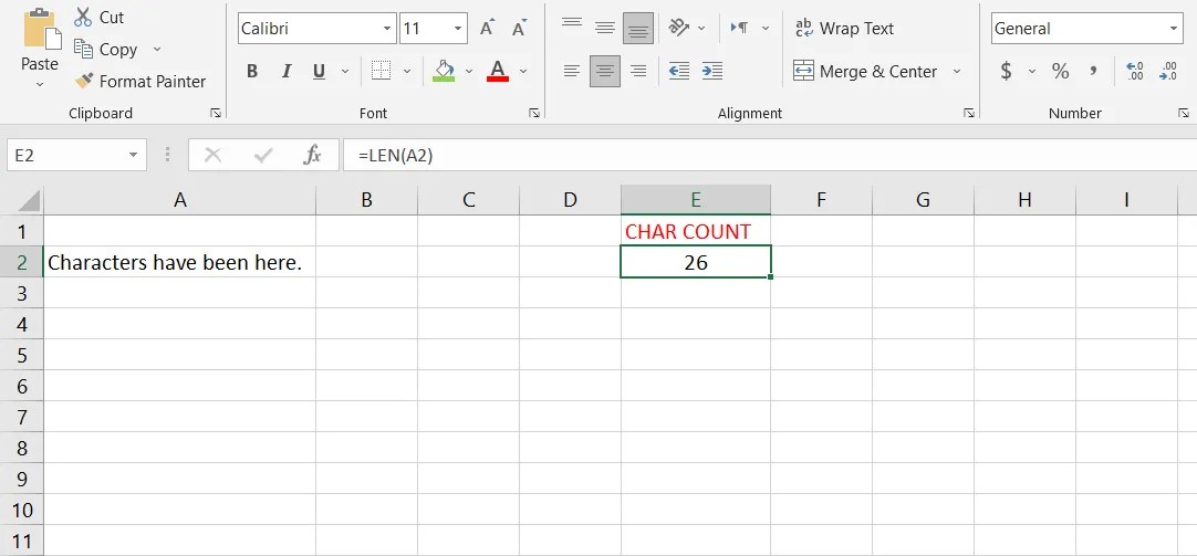 How to Count Words and Characters in Excel With the LEN Function