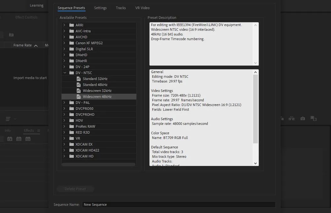 An Introduction to Sequence Settings in Adobe Premiere Pro