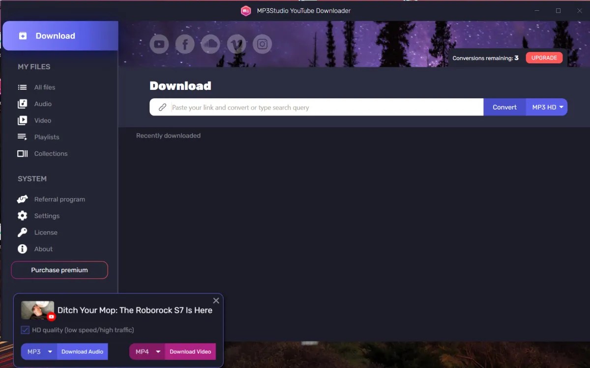 Convert Videos from Facebook, Instagram, and YouTube With MP3 Studio