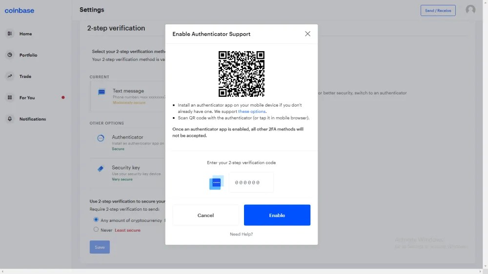 Where Is My Coinbase Qr Code at Sandra Marshall blog