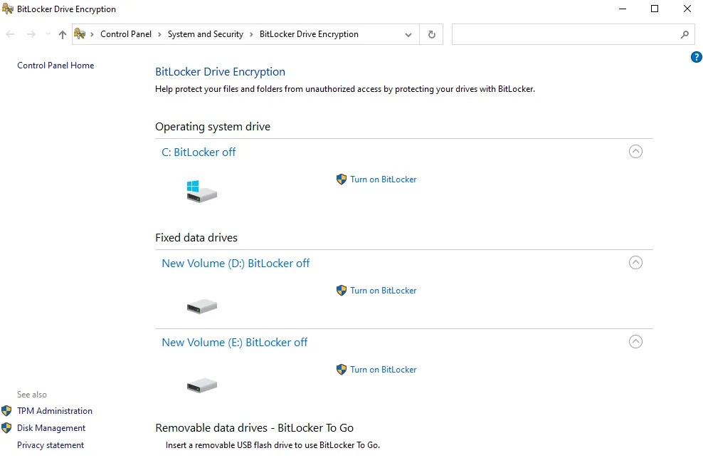How to Disable or Suspend BitLocker on Windows 10