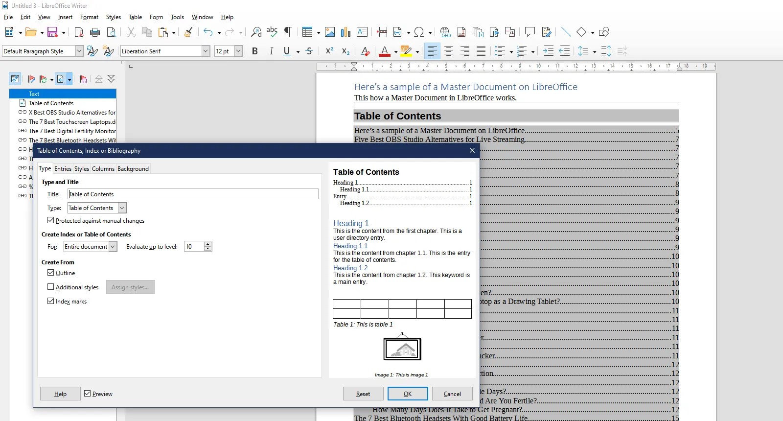 How to Merge Docs in LibreOffice Writer With Master Document