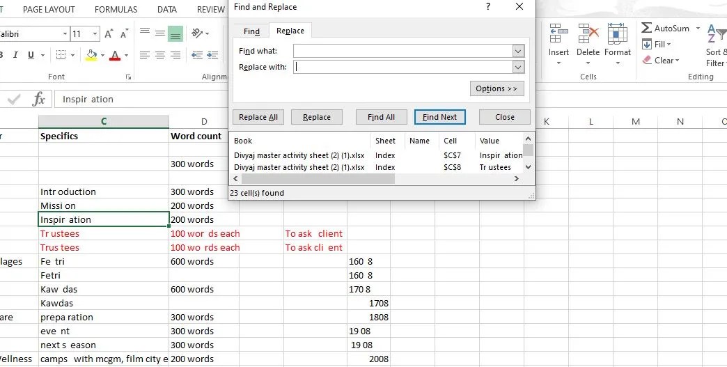 How to Remove Spaces in Excel