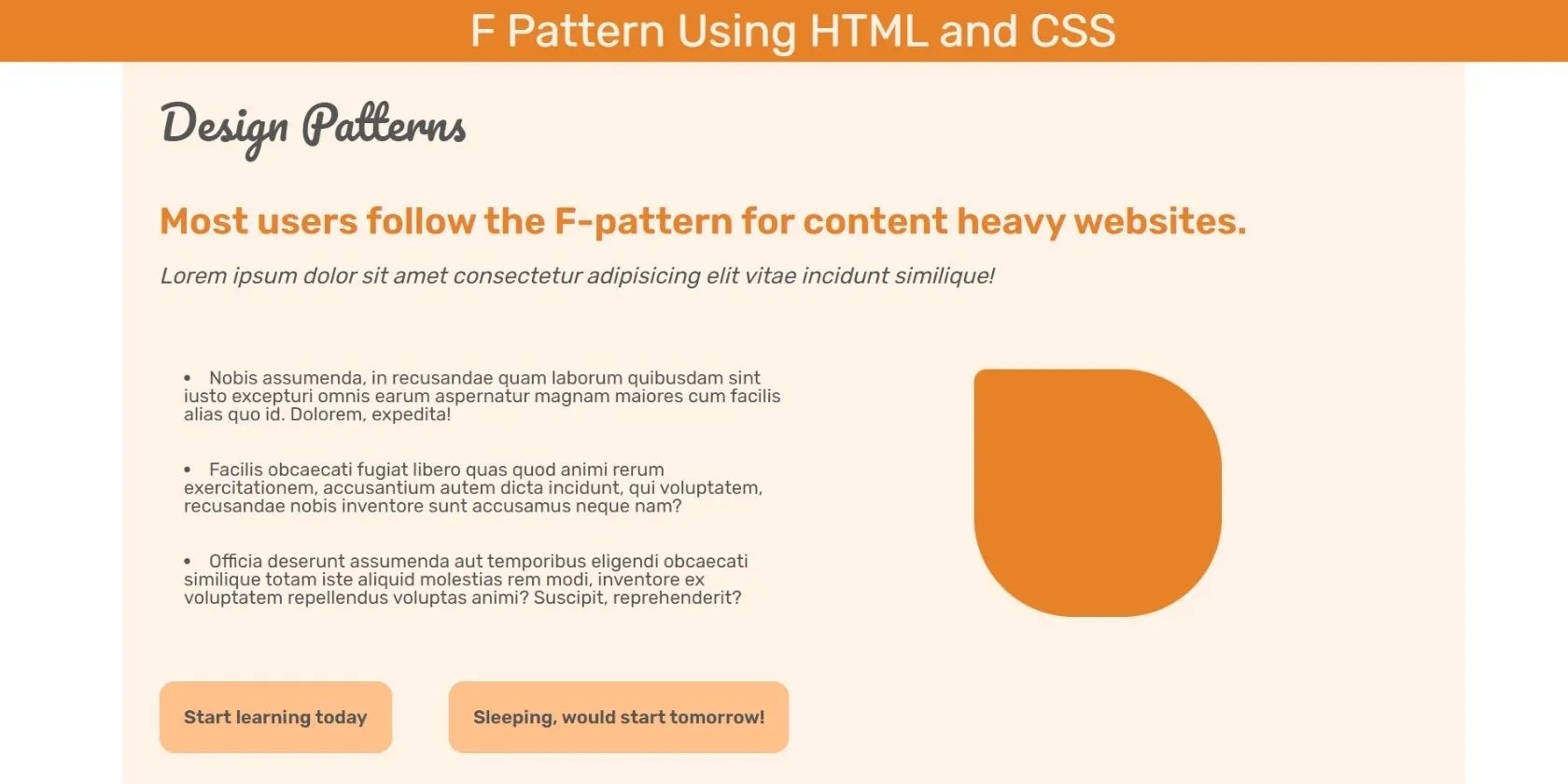 How To Build F and ZPatterns Using HTML and CSS