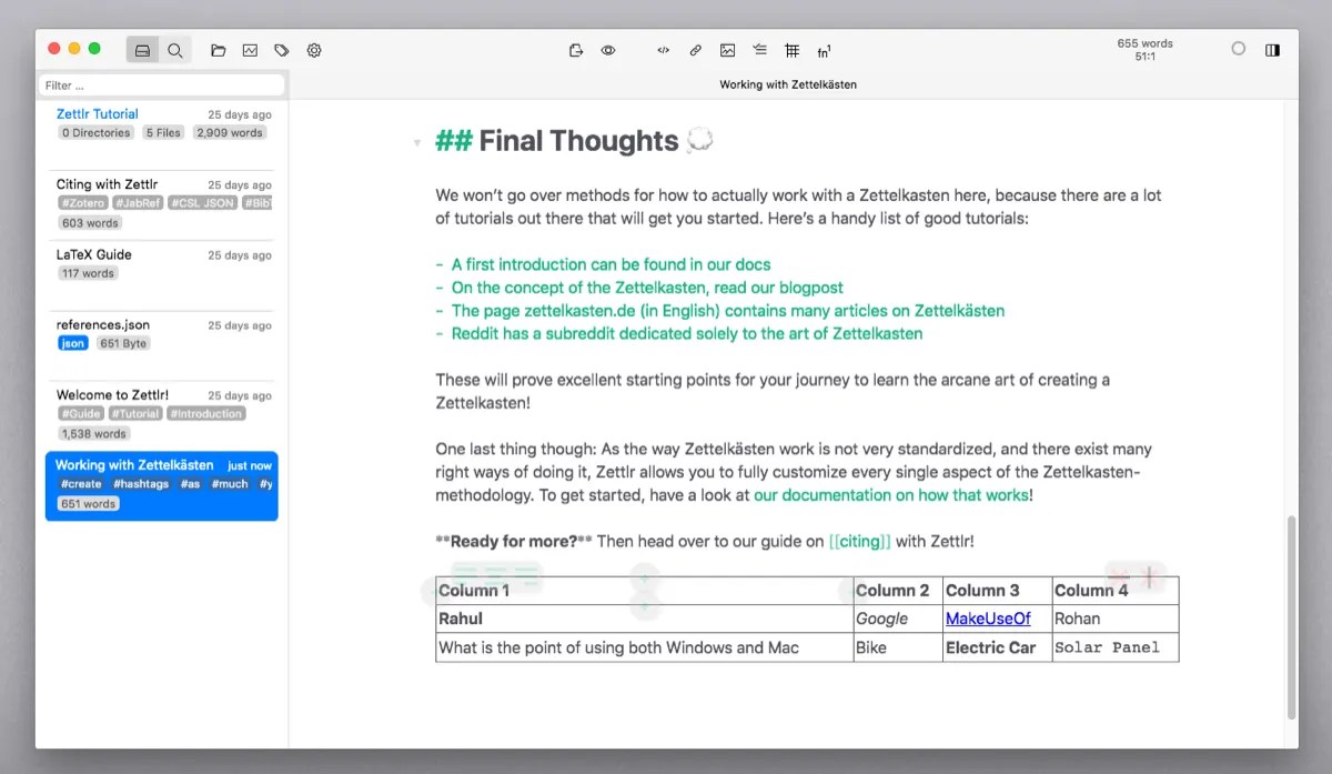 How to Create a Markdown Table