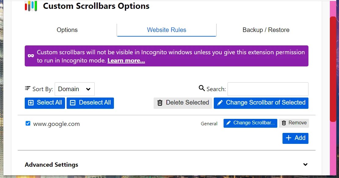 How to Customize the Scrollbar in Google Chrome With Custom Scrollbars
