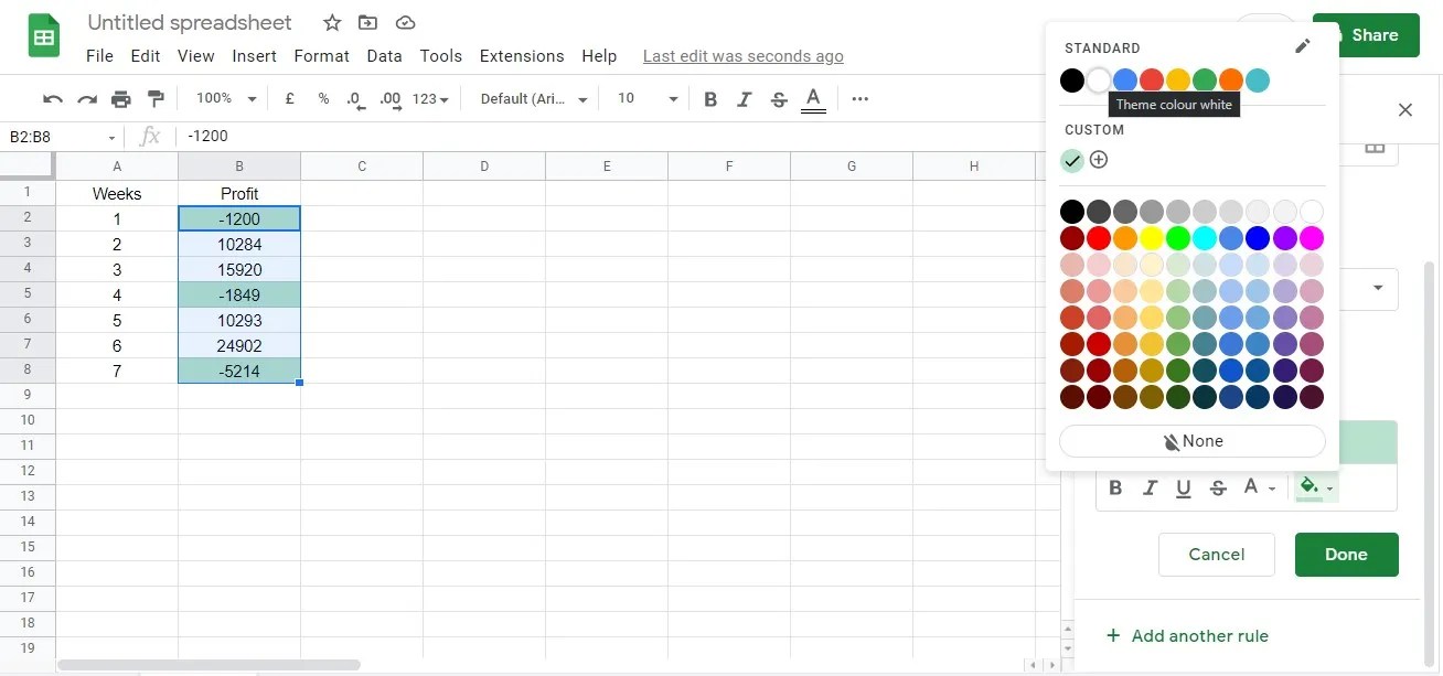 How to Format Values in Google Sheets