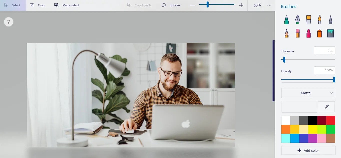 How to Blur an Image in Paint 3D With the Select Tool