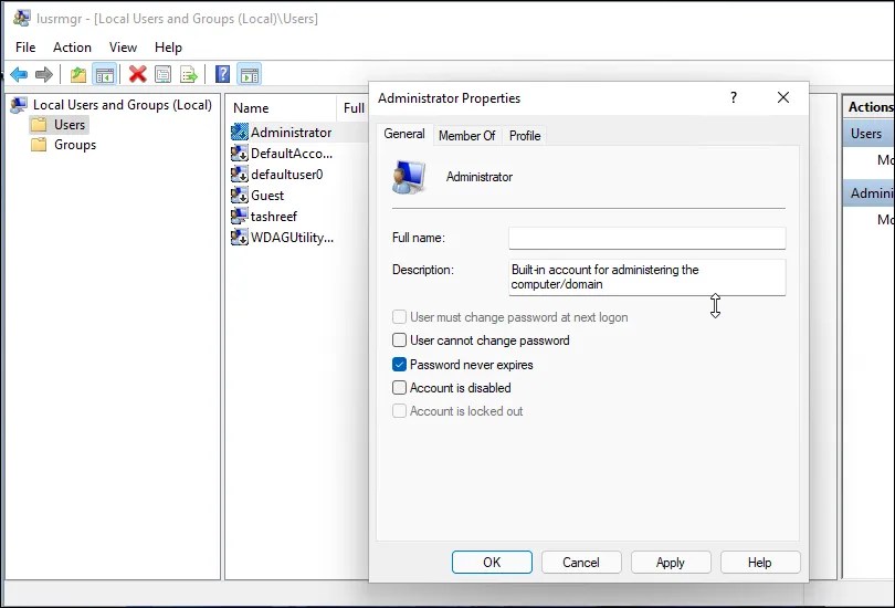 How to Enable or Disable the Builtin Administrator Account in Windows 11