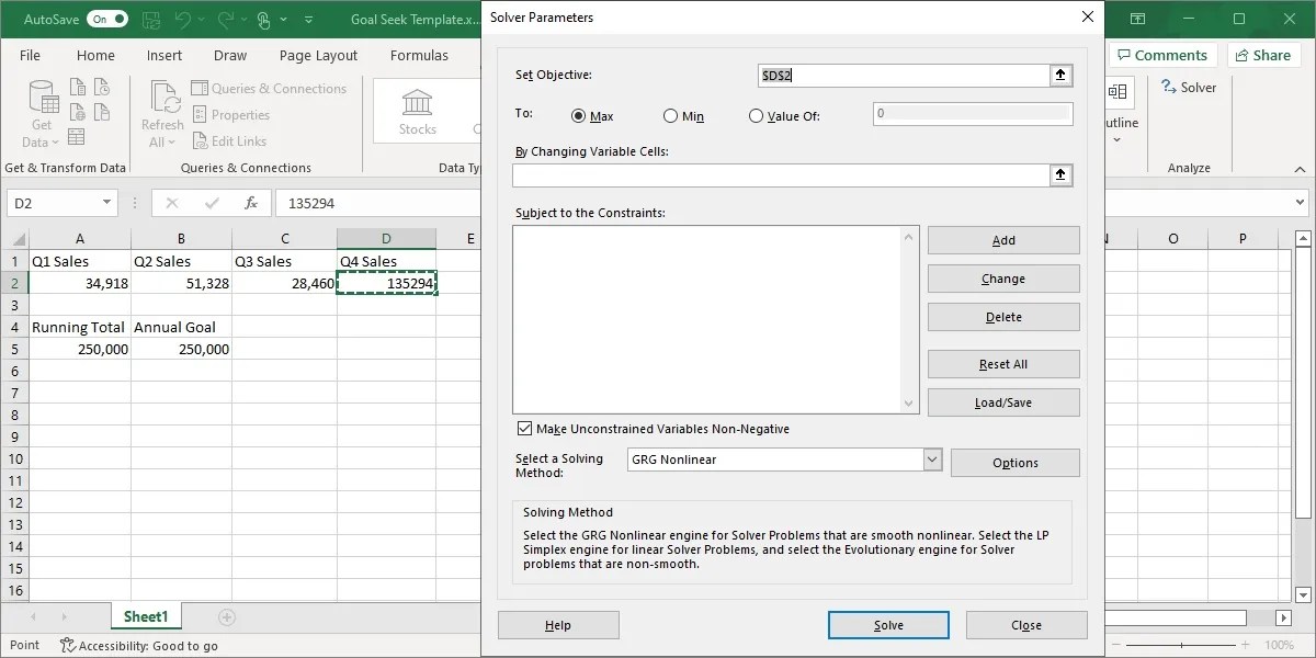 How to Use Excel's Goal Seek and Solver to Solve for Unknown Variables