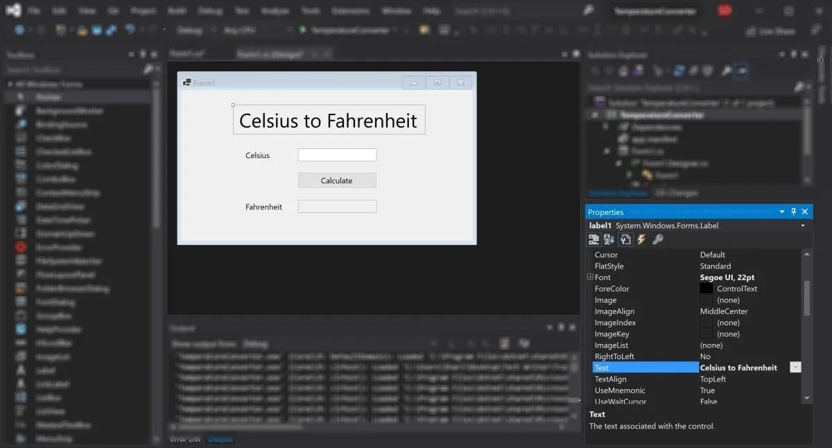 Как открыть windows form в visual studio 2019