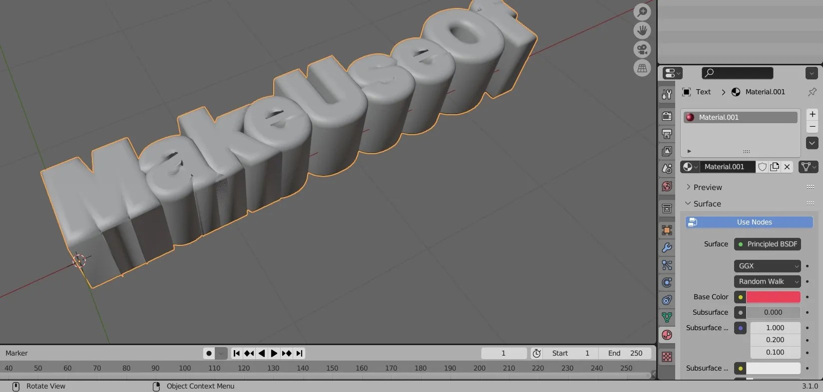 How to Create 3D Text in Blender