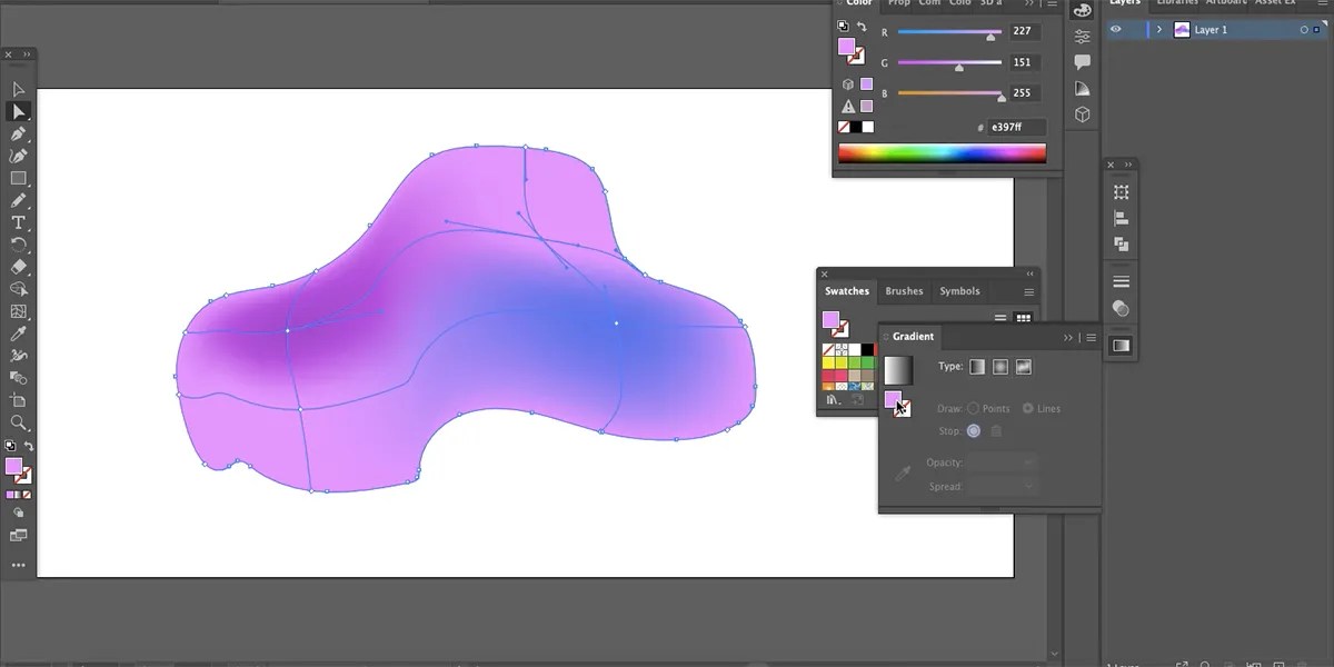 How to Create a Gradient in Adobe Illustrator 2 Ways to Do It