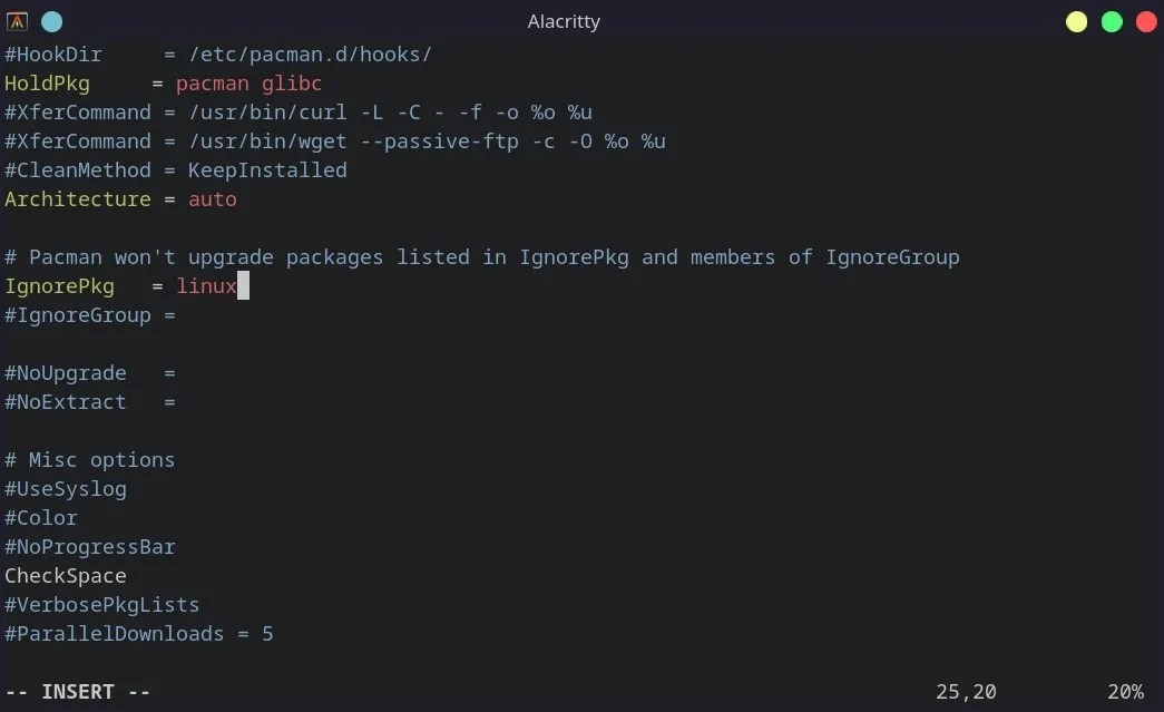How to Prevent Packages From Getting Updated in Arch Linux