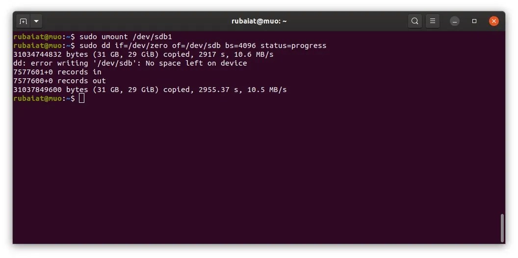 How to Securely Erase Data From Your USB Drive or SD Card in Linux