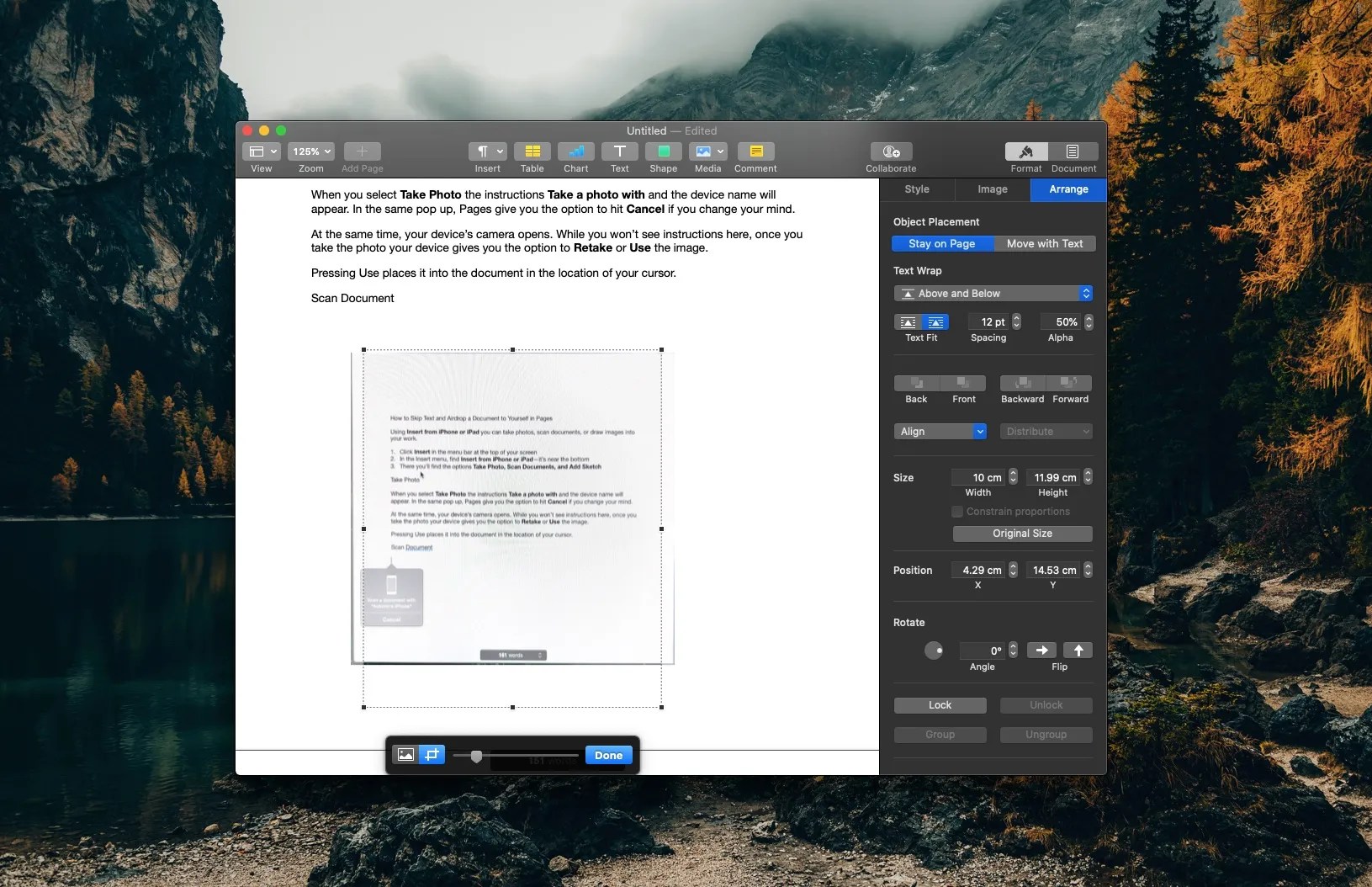 How to Use Import From iPhone in Apple Pages