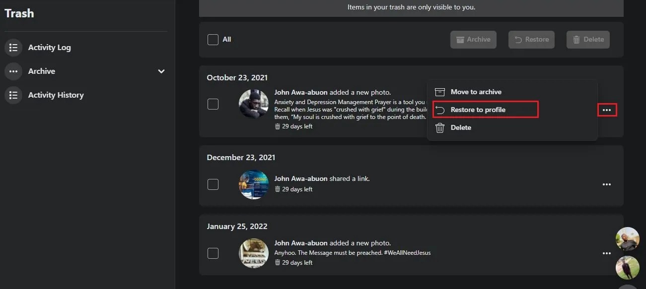 How to Recover Deleted Facebook Posts