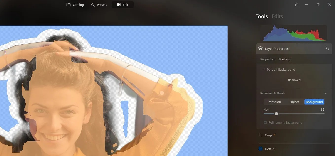How to Remove the Background From a Portrait in Luminar Neo