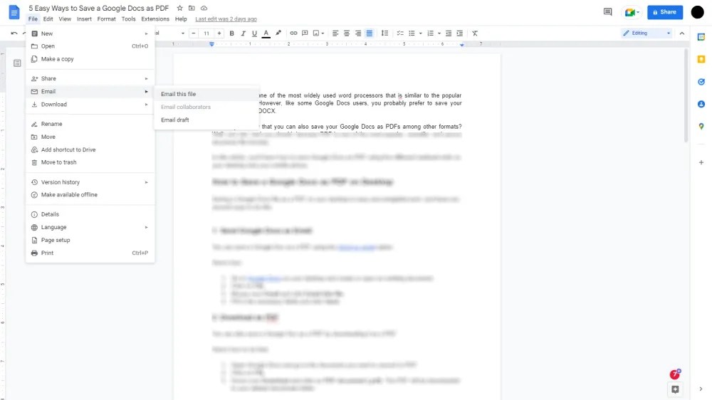 How to Save Google Docs as PDF on Desktop and Mobile