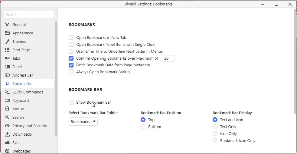 How to Show or Hide the Bookmarks Bar in Chrome, Edge, Firefox, Vivaldi