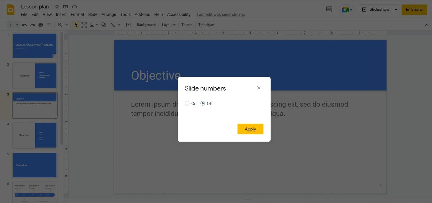 How to Add or Remove Slide Numbers in Google Slides