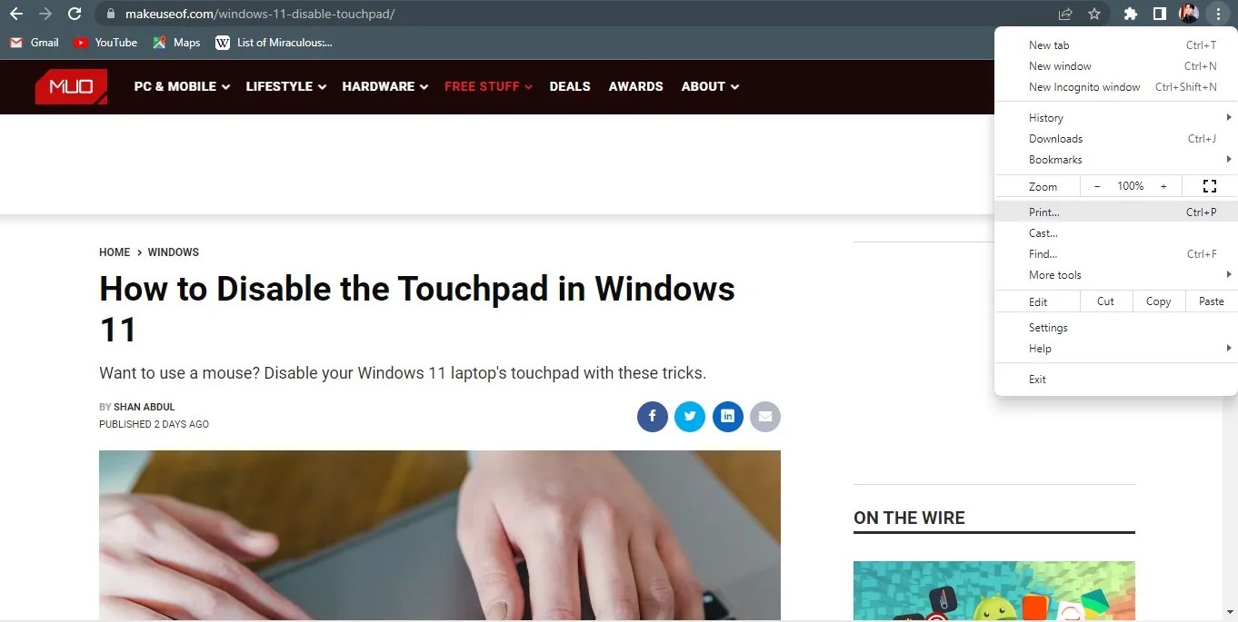 How to Print a page in Chrome on Desktop and Mobile