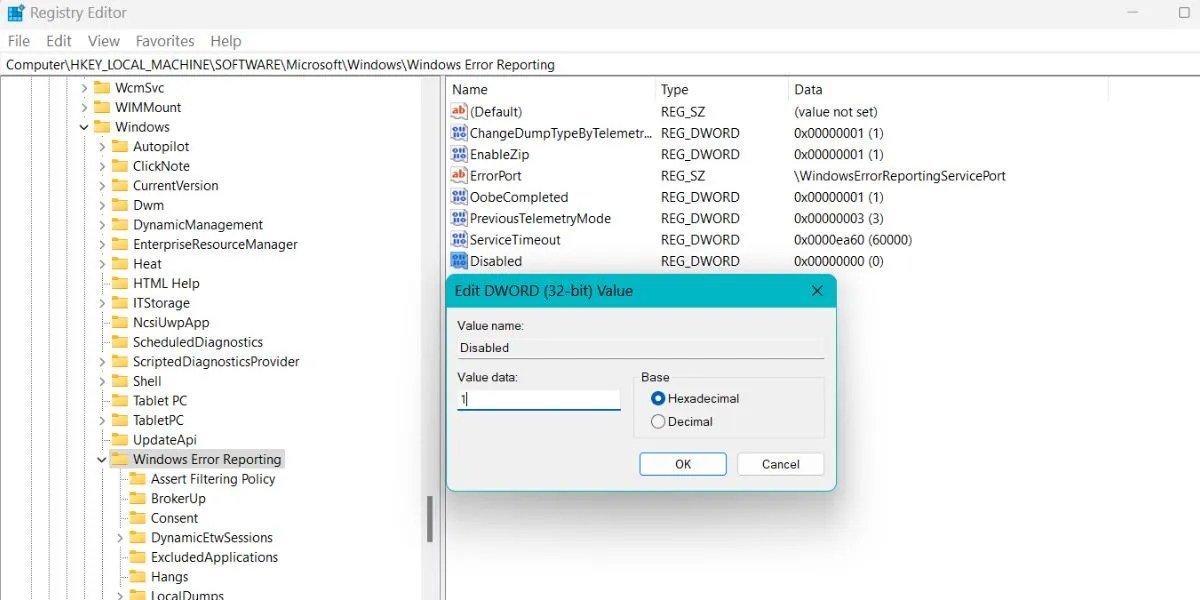 How to Disable Error Reporting in Windows