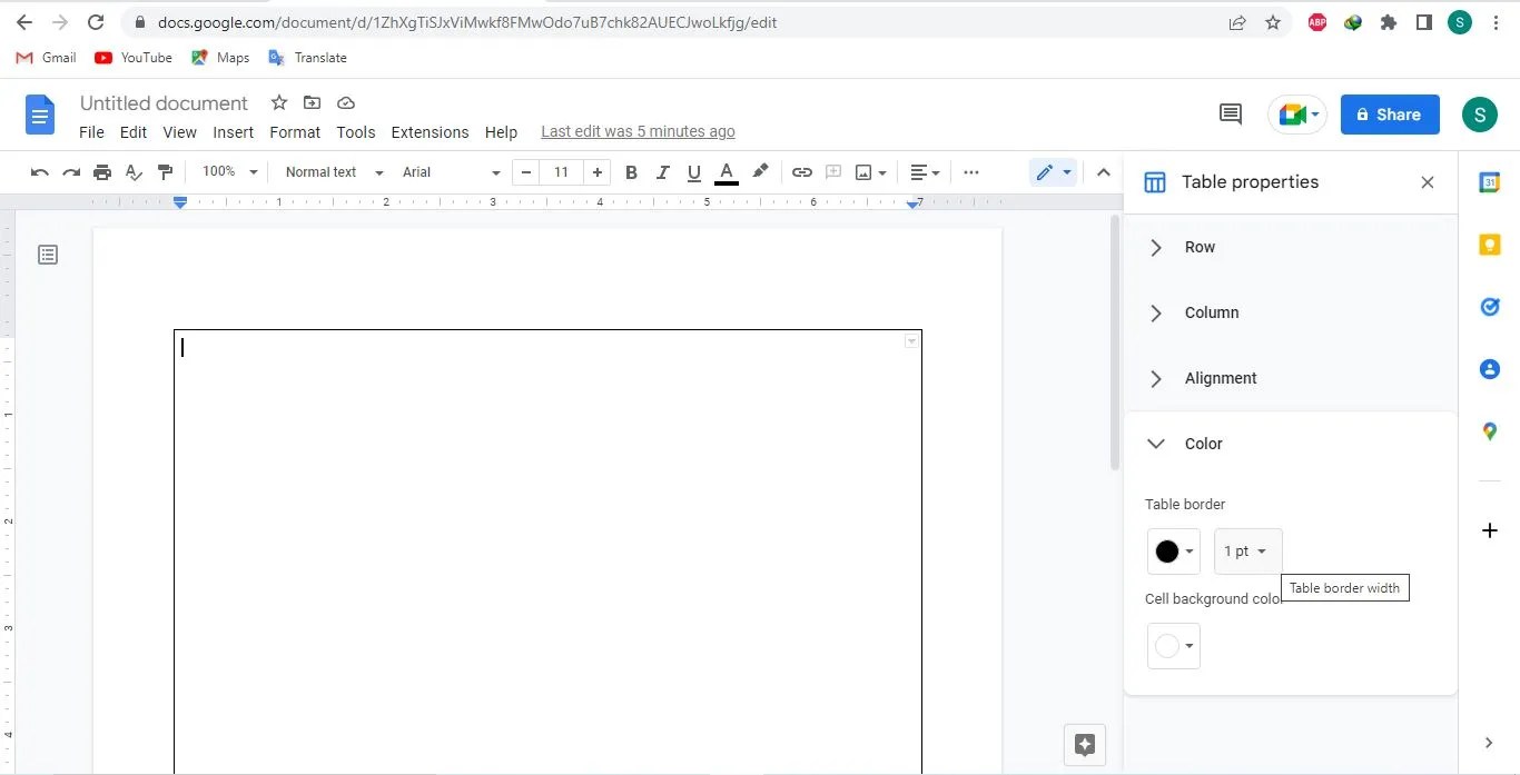 How to Add Borders in Google Docs