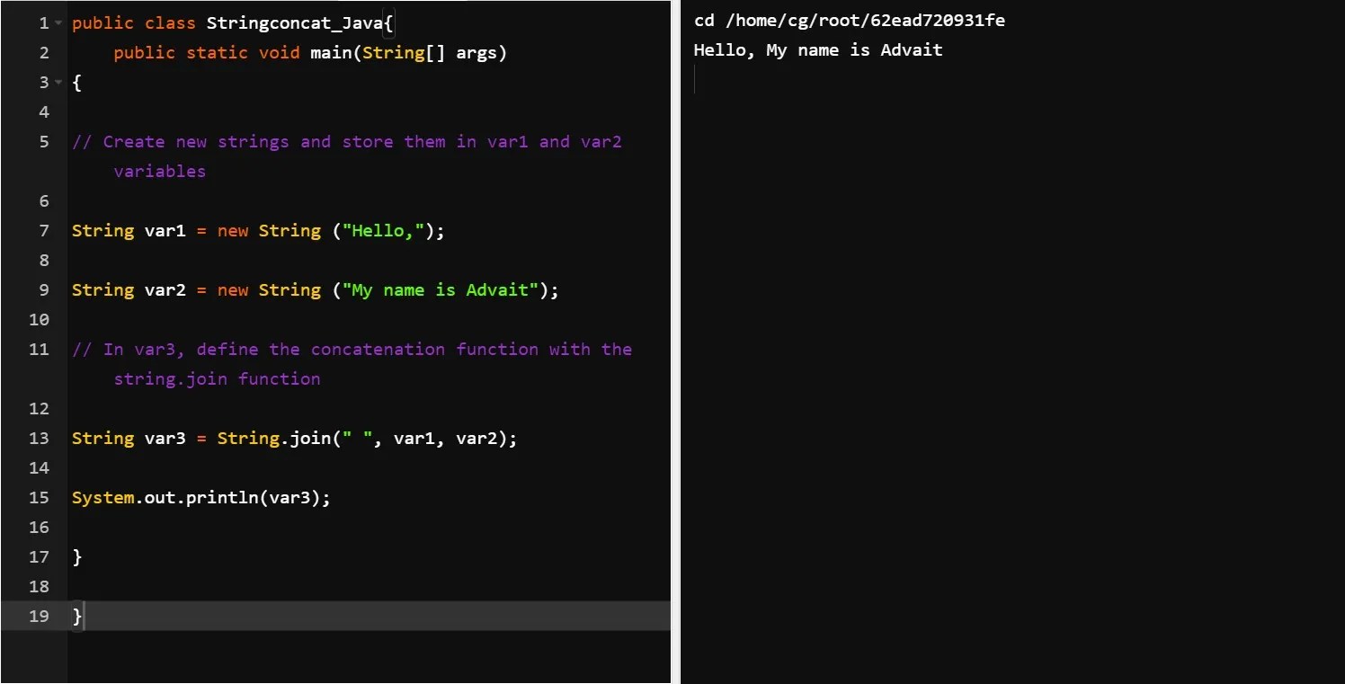 Learn How to Join Strings in Java