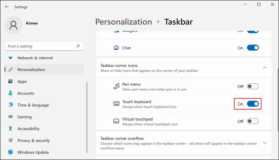 How to Enable and Customize the Touch Keyboard on Windows 11