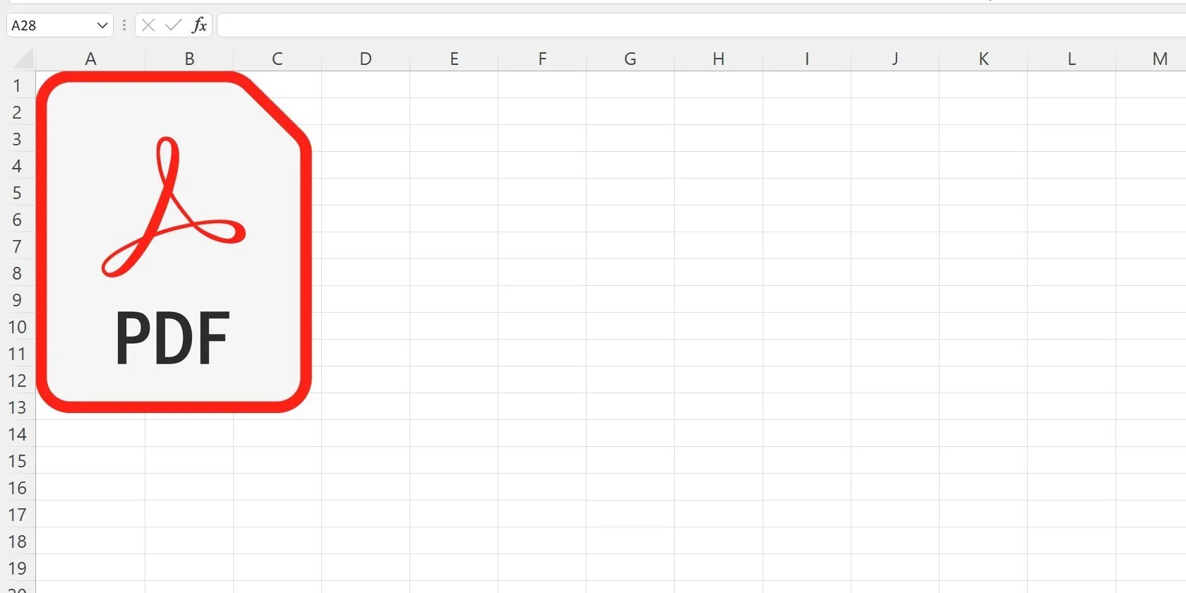How to Insert a PDF in Excel