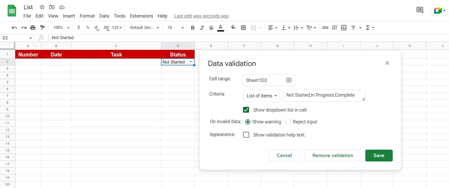 How to Create a Custom ToDo List in Google Sheets