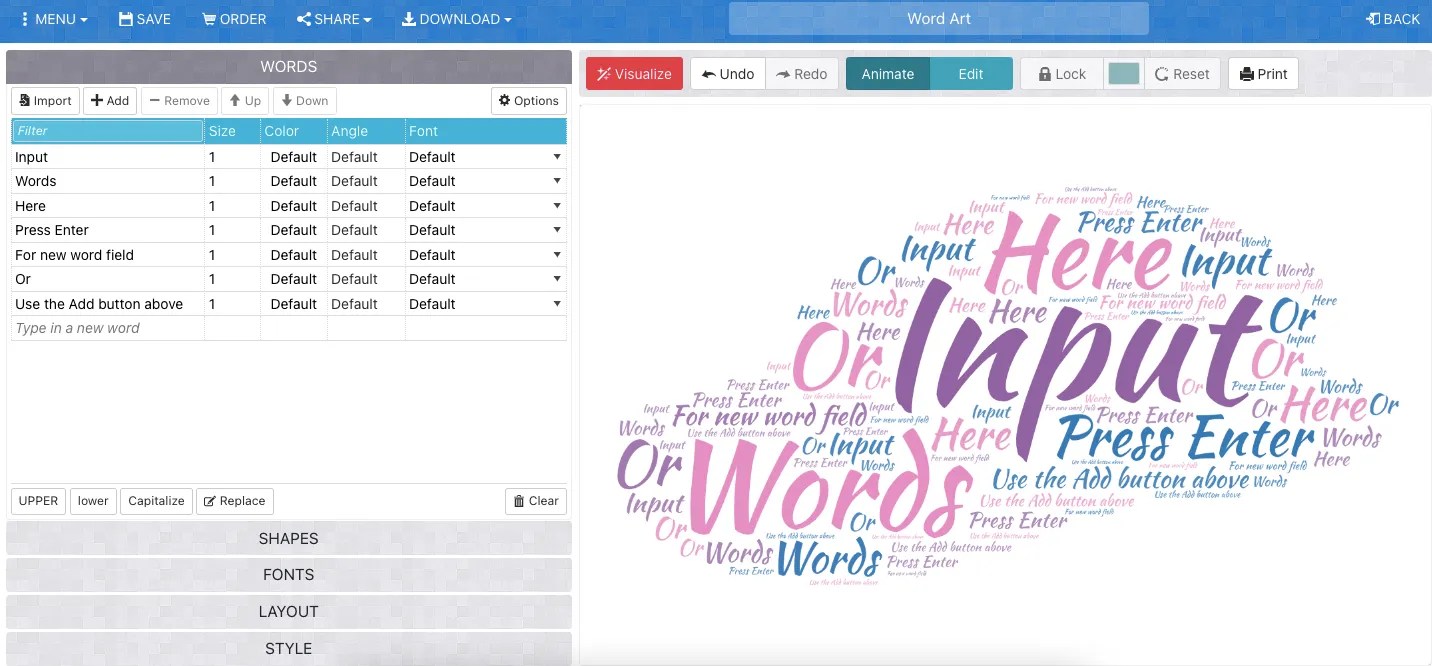 How to Make Word Clouds Using the Word Art Online Tool